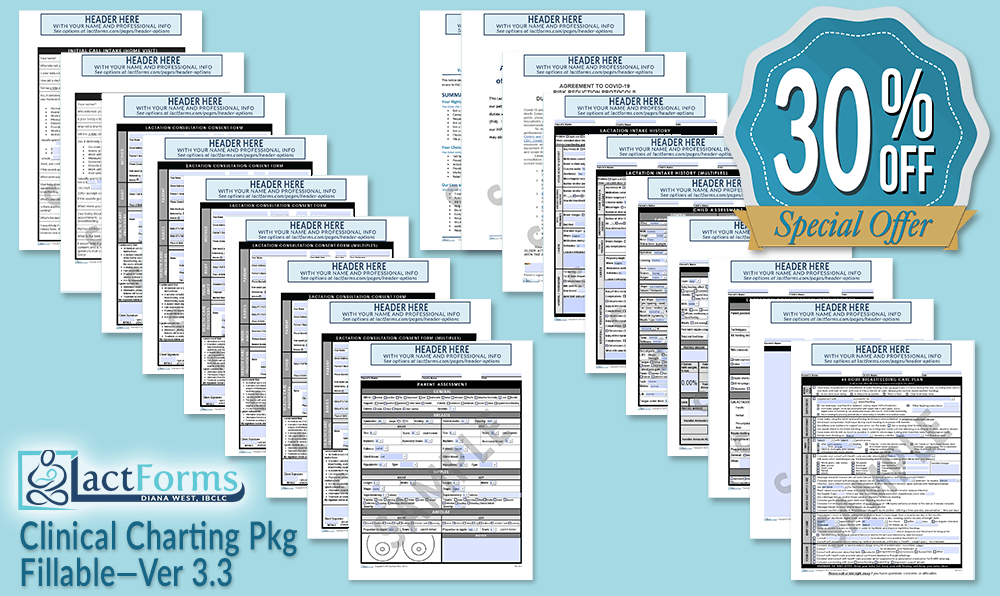 LactForms fillable Clinical Charting forms package
