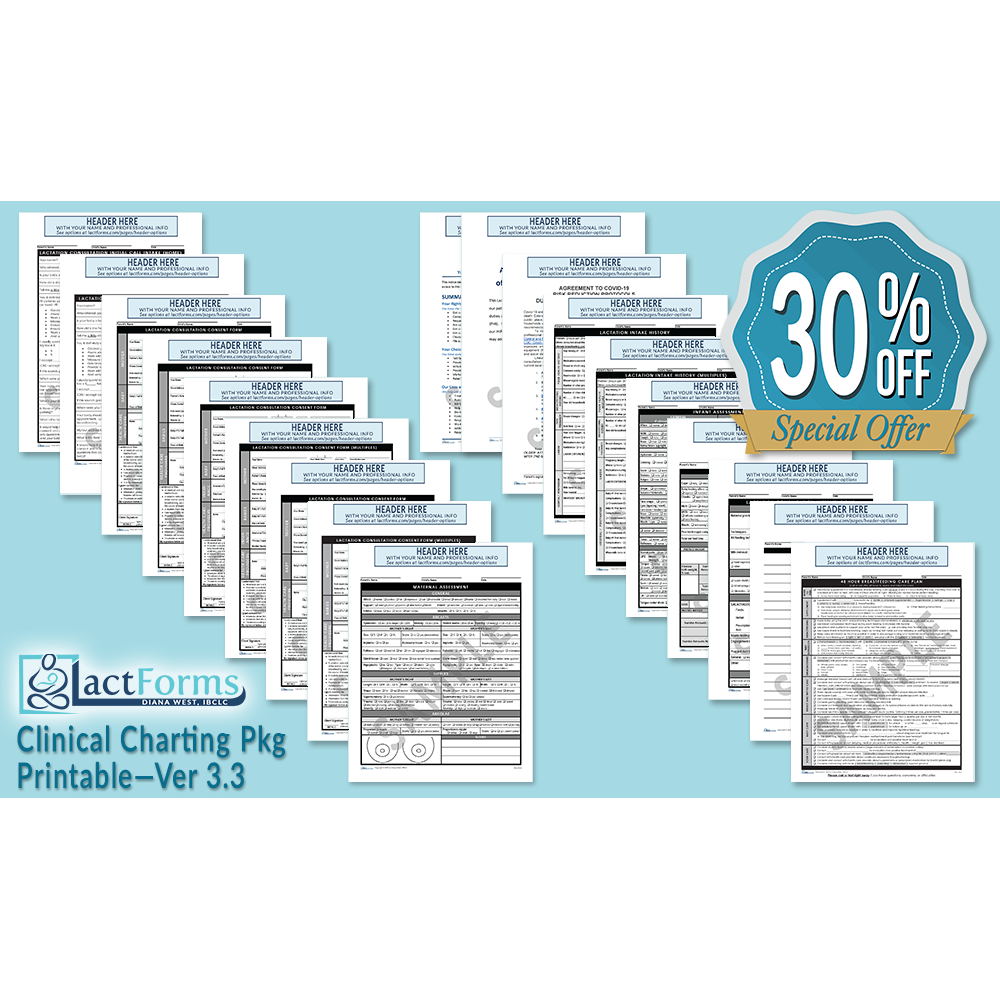 LactForms printable Clinical Charting Package