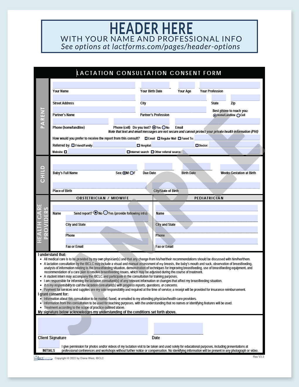 Sample fillable US Consent without insurance with header grey V3.3