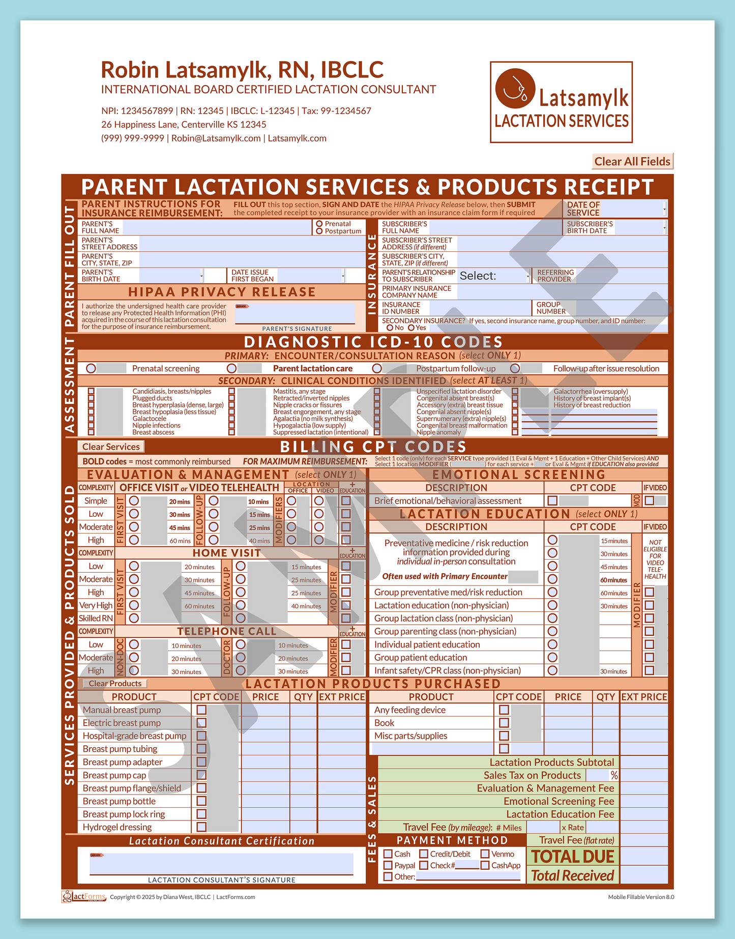 Parent Superbill—MobileFillable, HeaderLogo after editing, Orange, V8.0