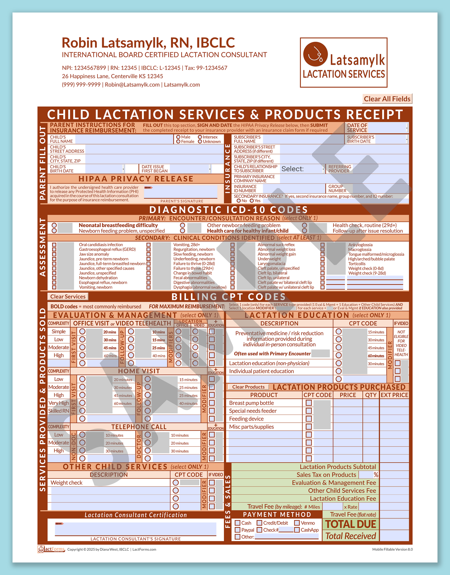 Child Superbill—MobileFillable, HeaderLogo after editing, Orange, V8.0