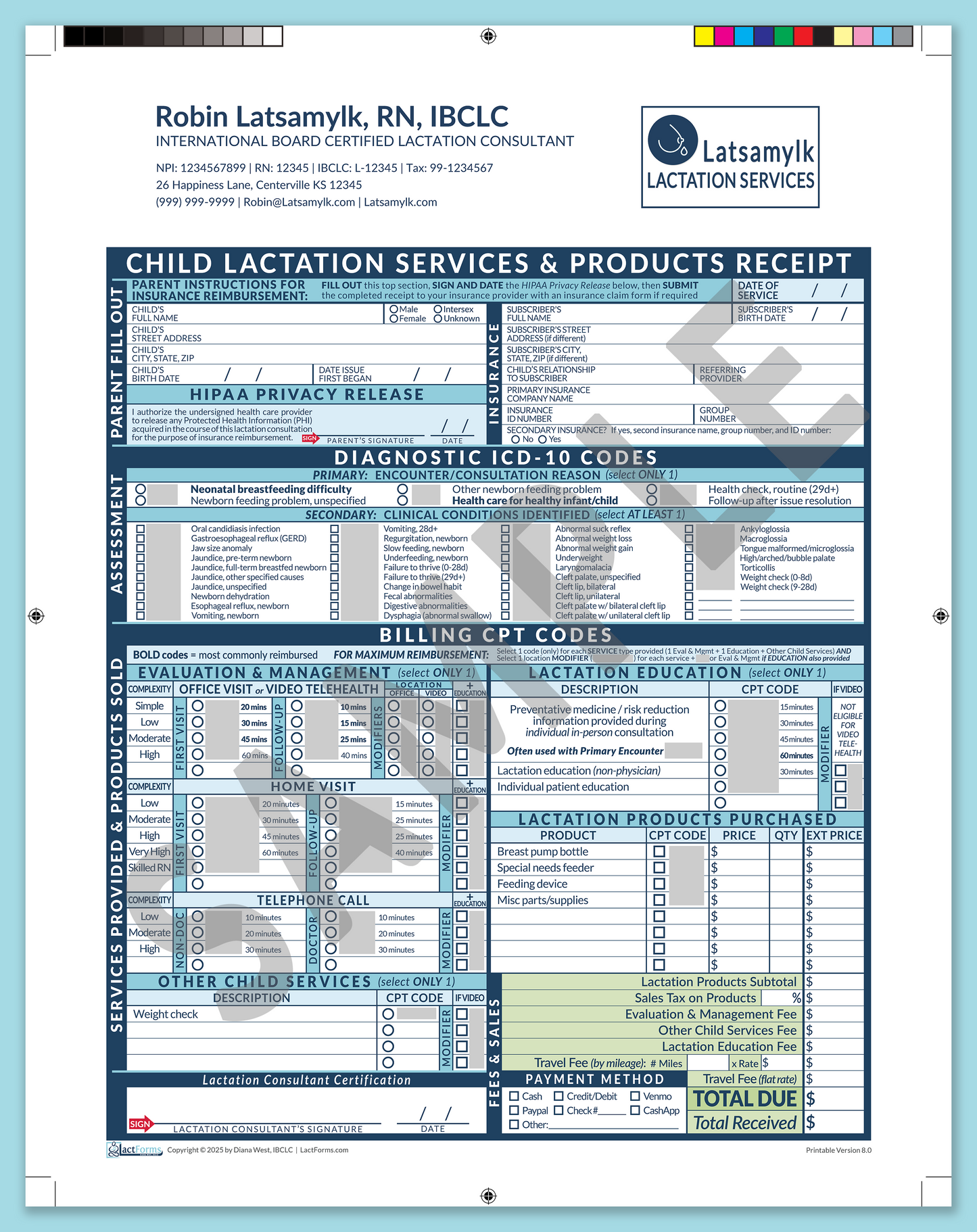 Child Superbill—ProPrintable, HeaderLogo after editing, Blue, V8.0