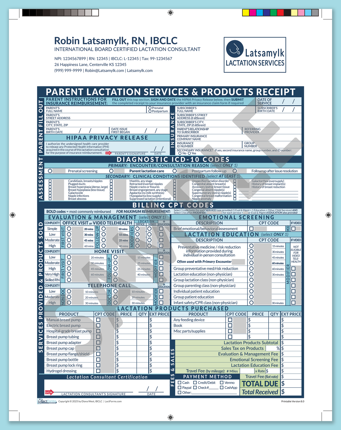 Parent Superbill—ProPrintable, HeaderLogo after editing, Blue, V8.0