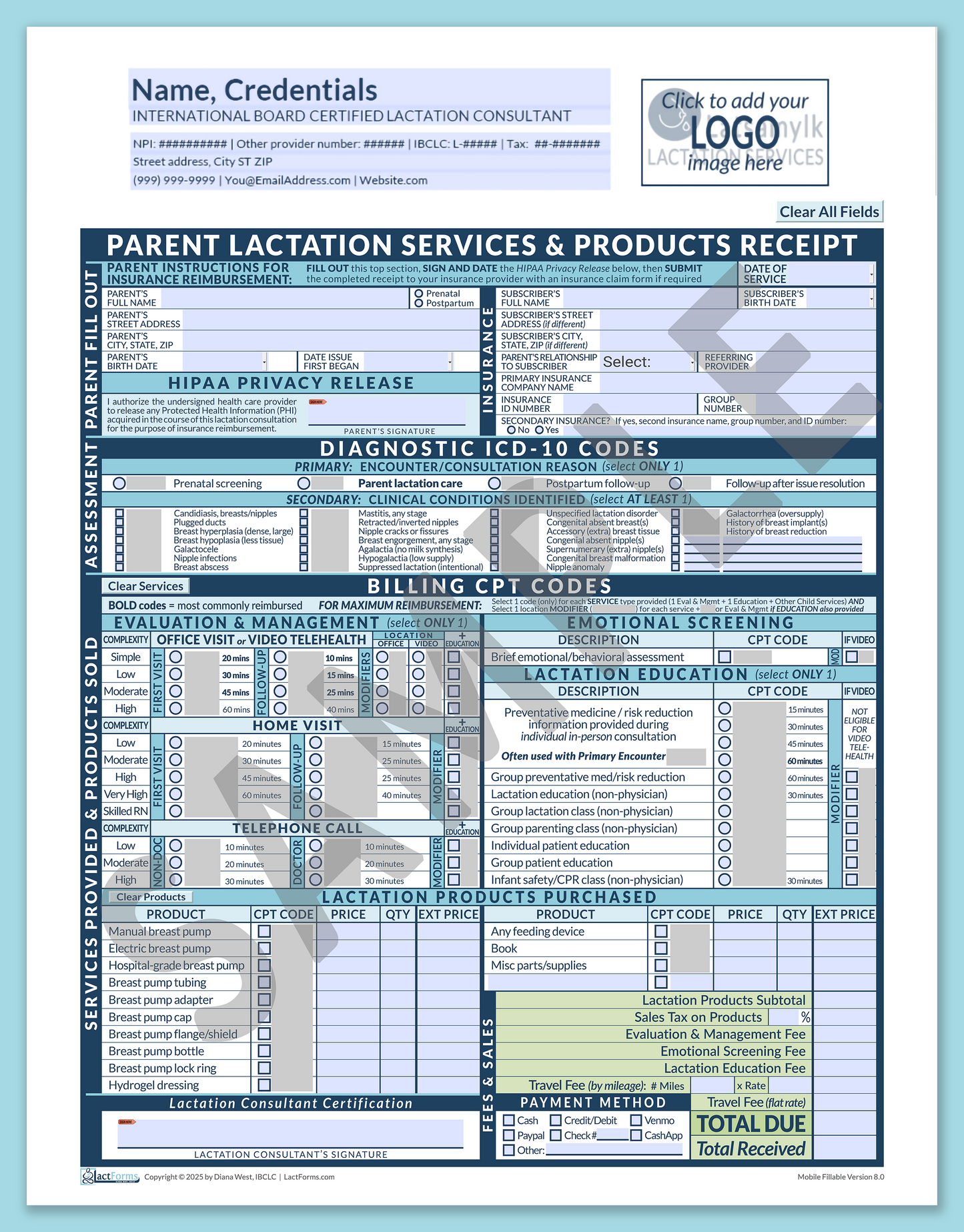 Parent Superbill—MobileFillable, HeaderLogo before editing, Blue, V8.0
