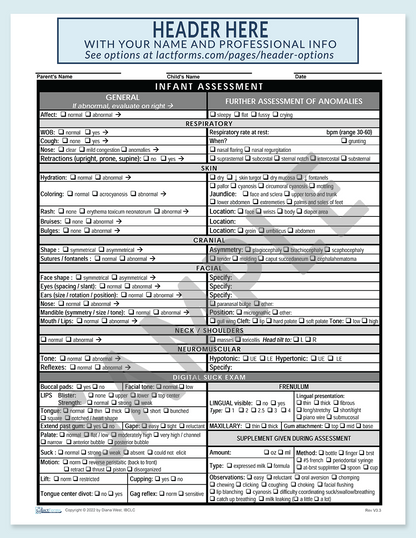 Child Assessment Form