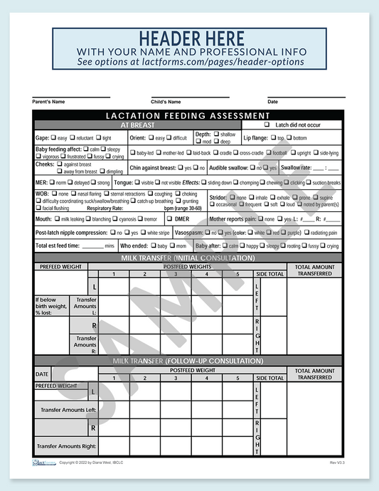 Feeding Assessment Form