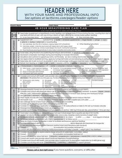 Care Plan Form