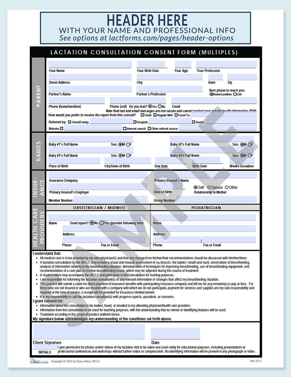 Sample fillable US Consent for multiples with insurance with header grey V3.3