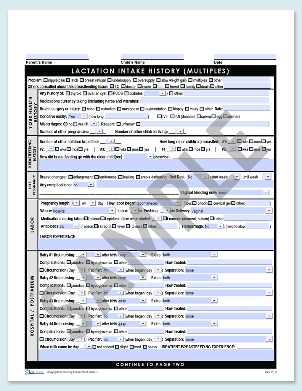 History Forms