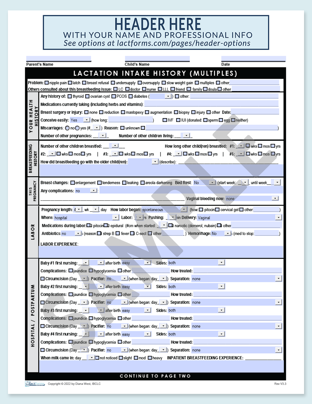 History Forms