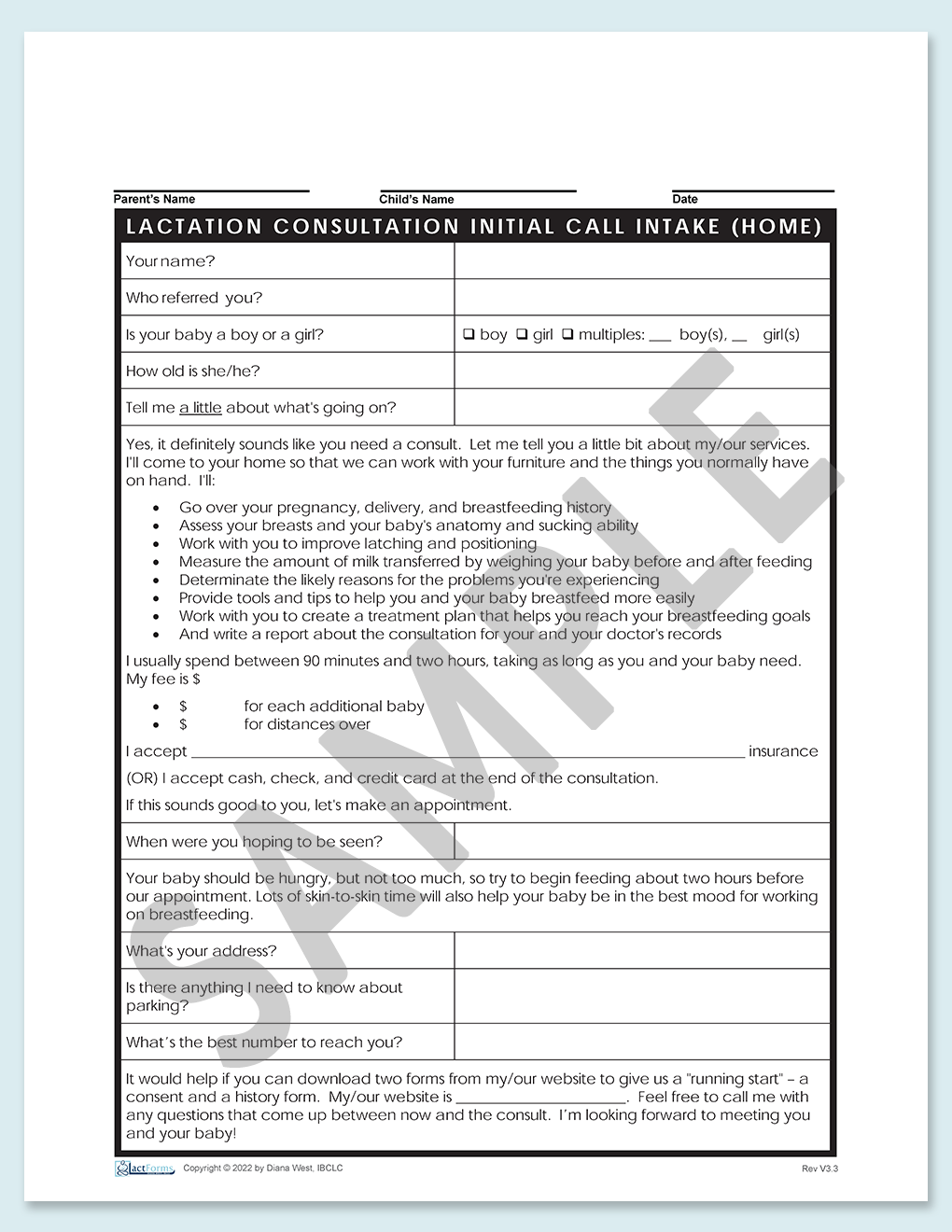 Intake Forms