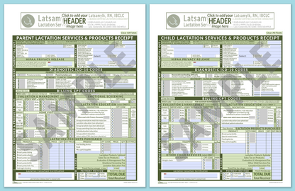 LactForms Superbills Package V8.0 MobileFillable HeaderBox Green-Redacted sample-Before editing header