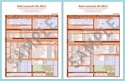 LactForms Superbills Package V8.0 MobileFillable HeaderCenter Orange-Redacted sample-After editing header