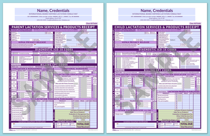 LactForms Superbills Package V8.0 MobileFillable HeaderCenter Purple-Redacted sample-Before editing header