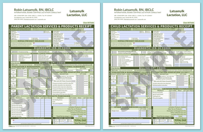 LactForms Superbills Package V8.0 MobileFillable HeaderCompany Green-Redacted sample-After editing header