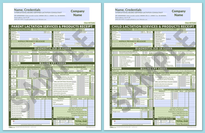 LactForms Superbills Package V8.0 MobileFillable HeaderCompany Green-Redacted sample-Before editing header