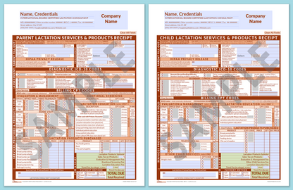 LactForms Superbills Package V8.0 MobileFillable HeaderCompany Orange-Redacted sample-Before editing header