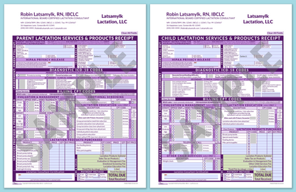 LactForms Superbills Package V8.0 MobileFillable HeaderCompany Purple-Redacted sample-After editing header