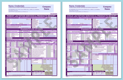 LactForms Superbills Package V8.0 MobileFillable HeaderCompany Purple-Redacted sample-Before editing header