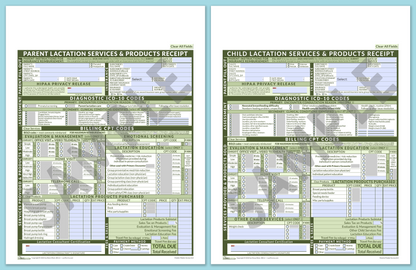 LactForms Superbills Package V8.0 MobileFillable HeaderNone Green-Redacted sample