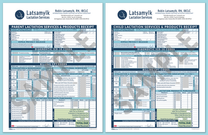 LactForms Superbills Package V8.0 OfficePrintable HeaderBox Blue-Redacted sample-After editing header