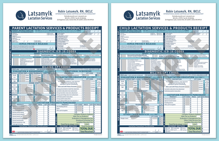 LactForms Professional LC Forms – Diana West LactForms