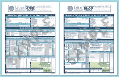 LactForms Superbills Package V8.0 OfficePrintable HeaderBox Blue-Redacted sample-Before editing header