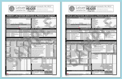 LactForms Superbills Package V8.0 OfficePrintable HeaderBox Grey-Redacted sample-Before editing header