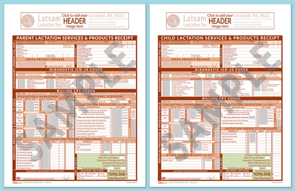 LactForms Superbills Package V8.0 OfficePrintable HeaderBox Orange-Redacted sample-Before editing header