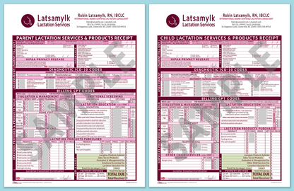 LactForms Superbills Package V8.0 OfficePrintable HeaderBox Pink-Redacted sample-After editing header