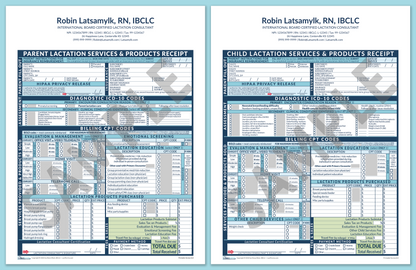 LactForms Superbills Package V8.0 OfficePrintable HeaderCenter Blue-Redacted sample-After editing header