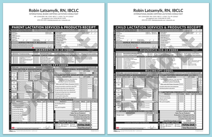 LactForms Superbills Package V8.0 OfficePrintable HeaderCenter Grey-Redacted sample-After editing header