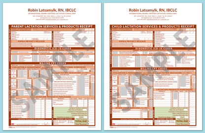 LactForms Superbills Package V8.0 OfficePrintable HeaderCenter Orange-Redacted sample-After editing header