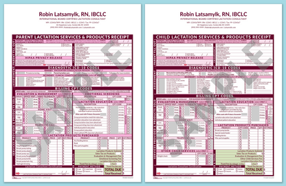 LactForms Superbills Package V8.0 OfficePrintable HeaderCenter Pink-Redacted sample-After editing header