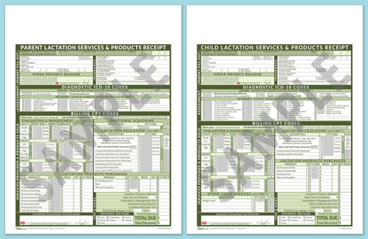 LactForms Superbills Package V8.0 OfficePrintable HeaderNone Green-Redacted sample