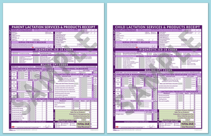 LactForms Superbills Package V8.0 OfficePrintable HeaderNone Purple-Redacted sample