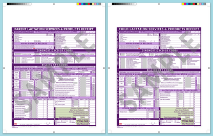 LactForms Superbills Package V8.0 ProPrintable HeaderNone Purple-Redacted sample