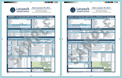 LactForms Superbills Package V8.0 ProPrintable HeaderBox Blue-Redacted sample-After editing header