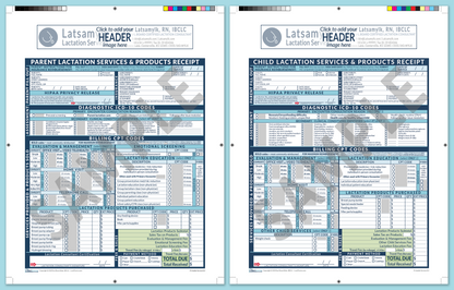 LactForms Superbills Package V8.0 ProPrintable HeaderBox Blue-Redacted sample-Before editing header