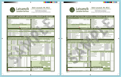 LactForms Superbills Package V8.0 ProPrintable HeaderBox Green-Redacted sample-After editing header