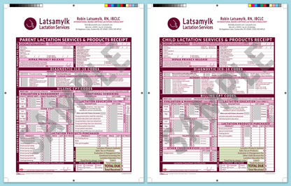 LactForms Superbills Package V8.0 ProPrintable HeaderBox Pink-Redacted sample-After editing header