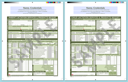 LactForms Superbills Package V8.0 ProPrintable HeaderCenter Green-Redacted sample-Before editing header