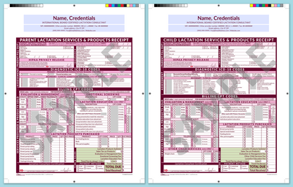 LactForms Superbills Package V8.0 ProPrintable HeaderCenter Pink-Redacted sample-Before editing header