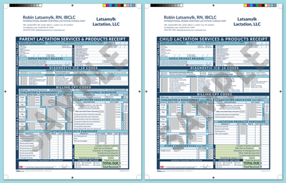 LactForms Superbills Package V8.0 ProPrintable HeaderCompany Blue-Redacted sample-After editing header