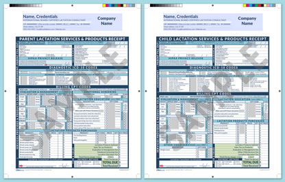 LactForms Superbills Package V8.0 ProPrintable HeaderCompany Blue-Redacted sample-Before editing header