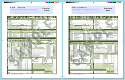 LactForms Superbills Package V8.0 ProPrintable HeaderCompany Green-Redacted sample-Before editing header