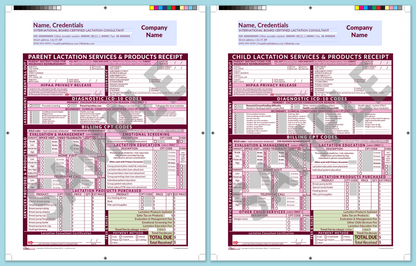 LactForms Superbills Package V8.0 ProPrintable HeaderCompany Pink-Redacted sample-Before editing header