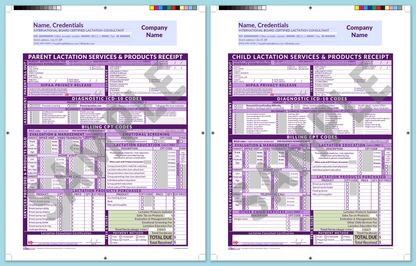 LactForms Superbills Package V8.0 ProPrintable HeaderCompany Purple-Redacted sample-Before editing header