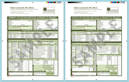 LactForms Superbills Package V8.0 ProPrintable HeaderLogo Green-Redacted sample-After editing header