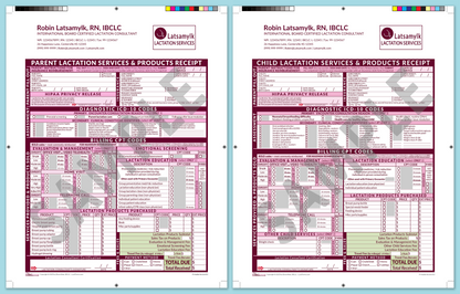 LactForms Superbills Package V8.0 ProPrintable HeaderLogo Pink-Redacted sample-After editing header